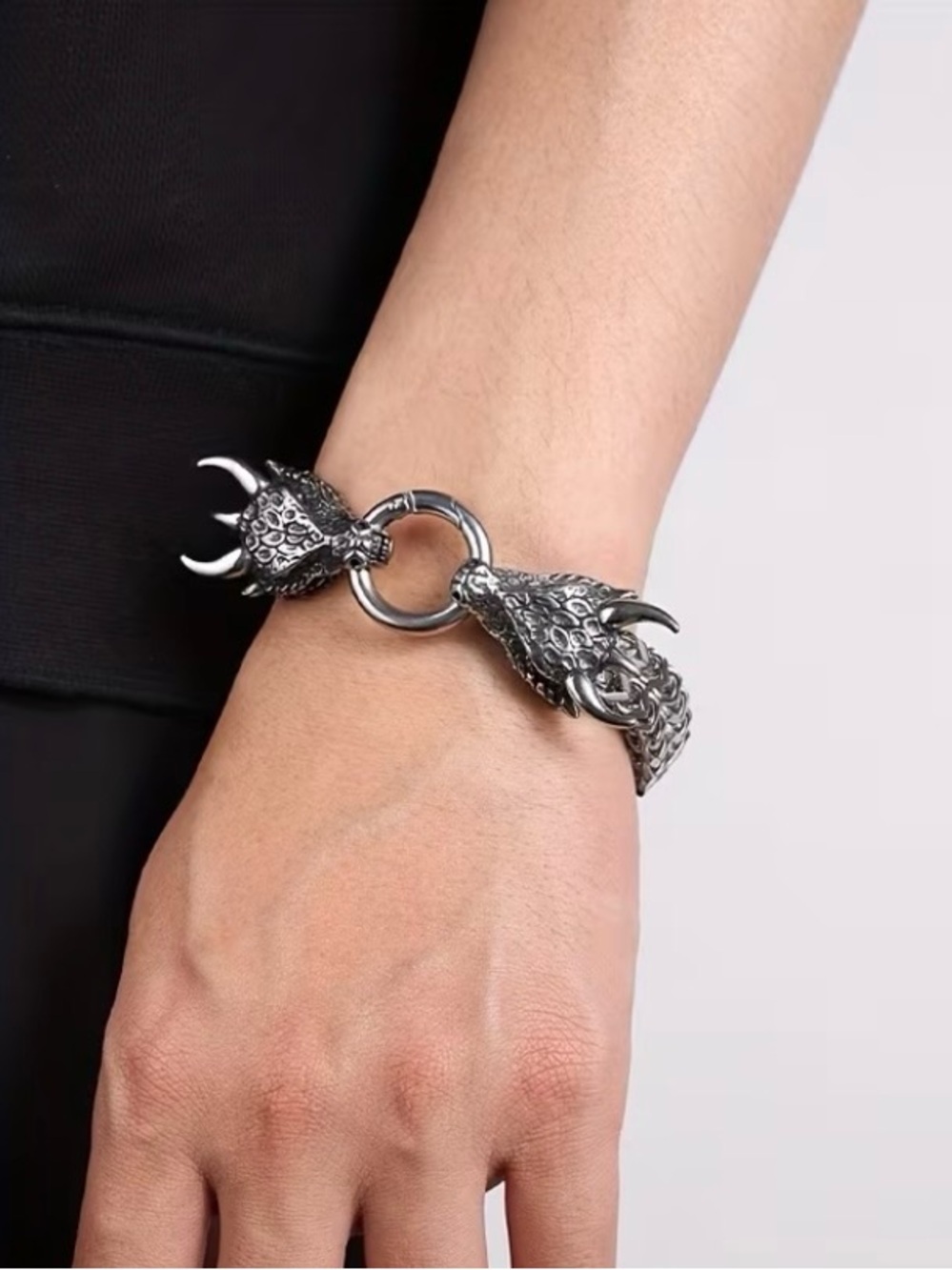 NEW! Stainless Steel Dragon Head Chain Bracelet 🐉 A2-66